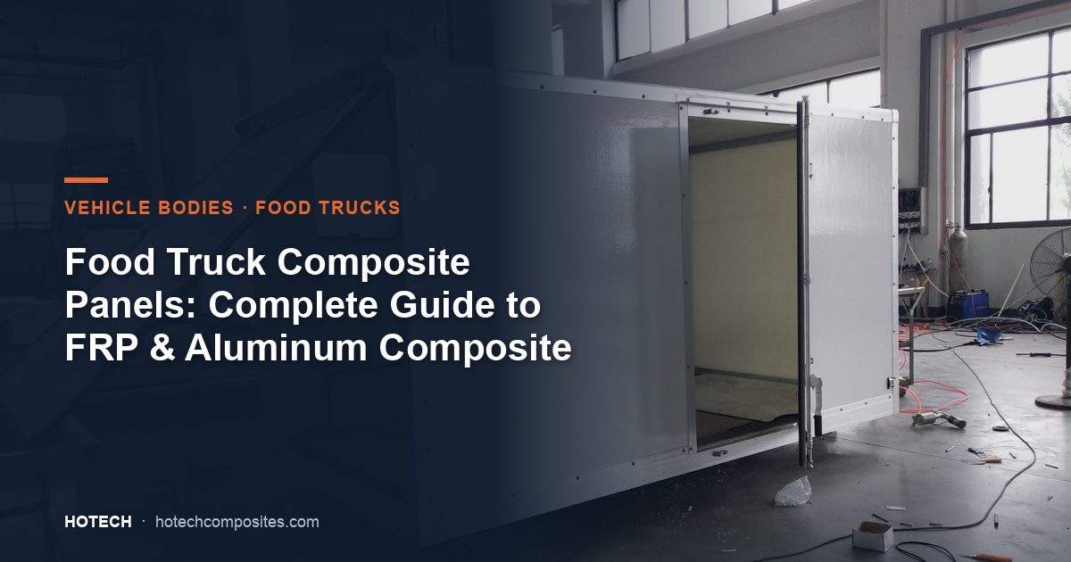 Food truck interior composite wall panels — FRP and aluminum composite installation