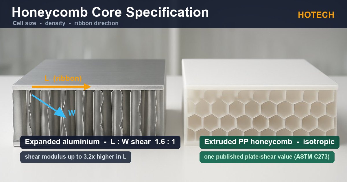 Honeycomb Core Spec: Cell Size, Density, Ribbon Direction